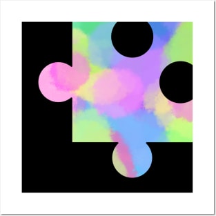 Colorful Puzzle (Autism) Posters and Art